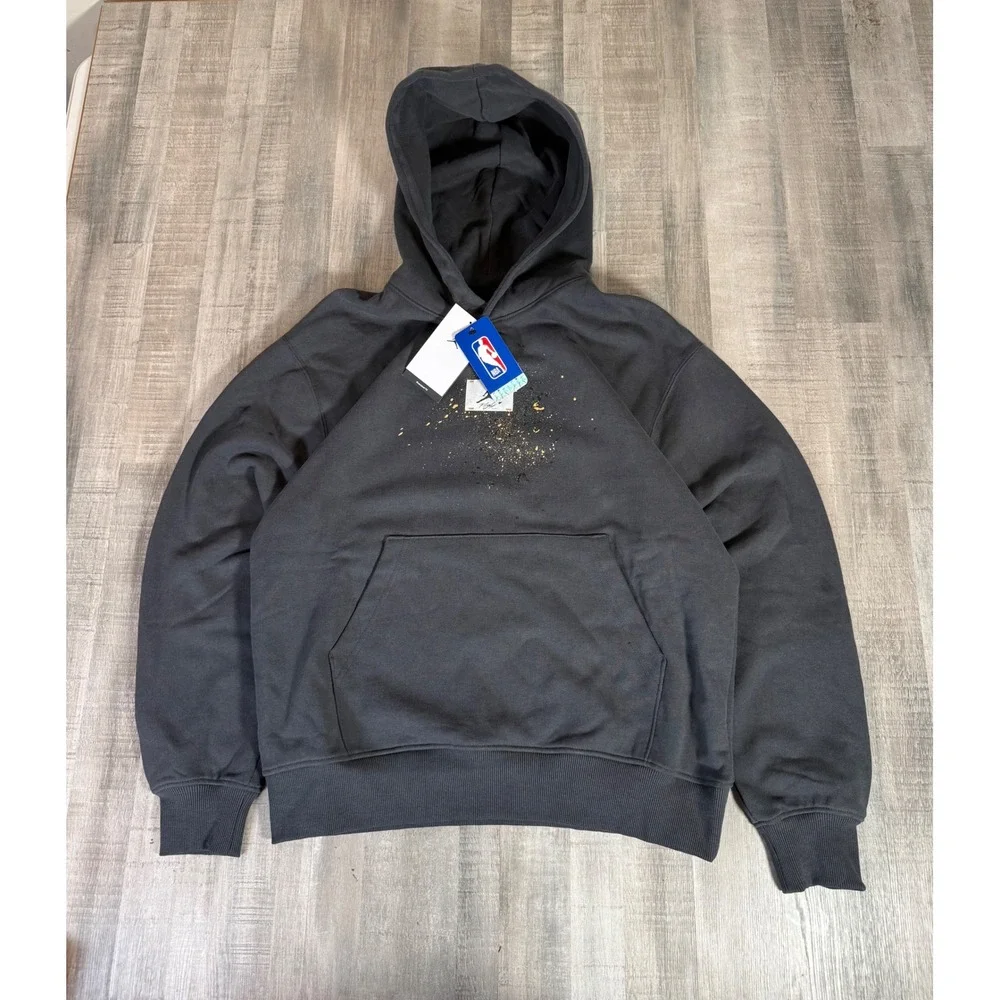 Jordan Cleveland Cavaliers NBA Hoodie Mens Medium Gray IQ0850-060 Oversized NEW